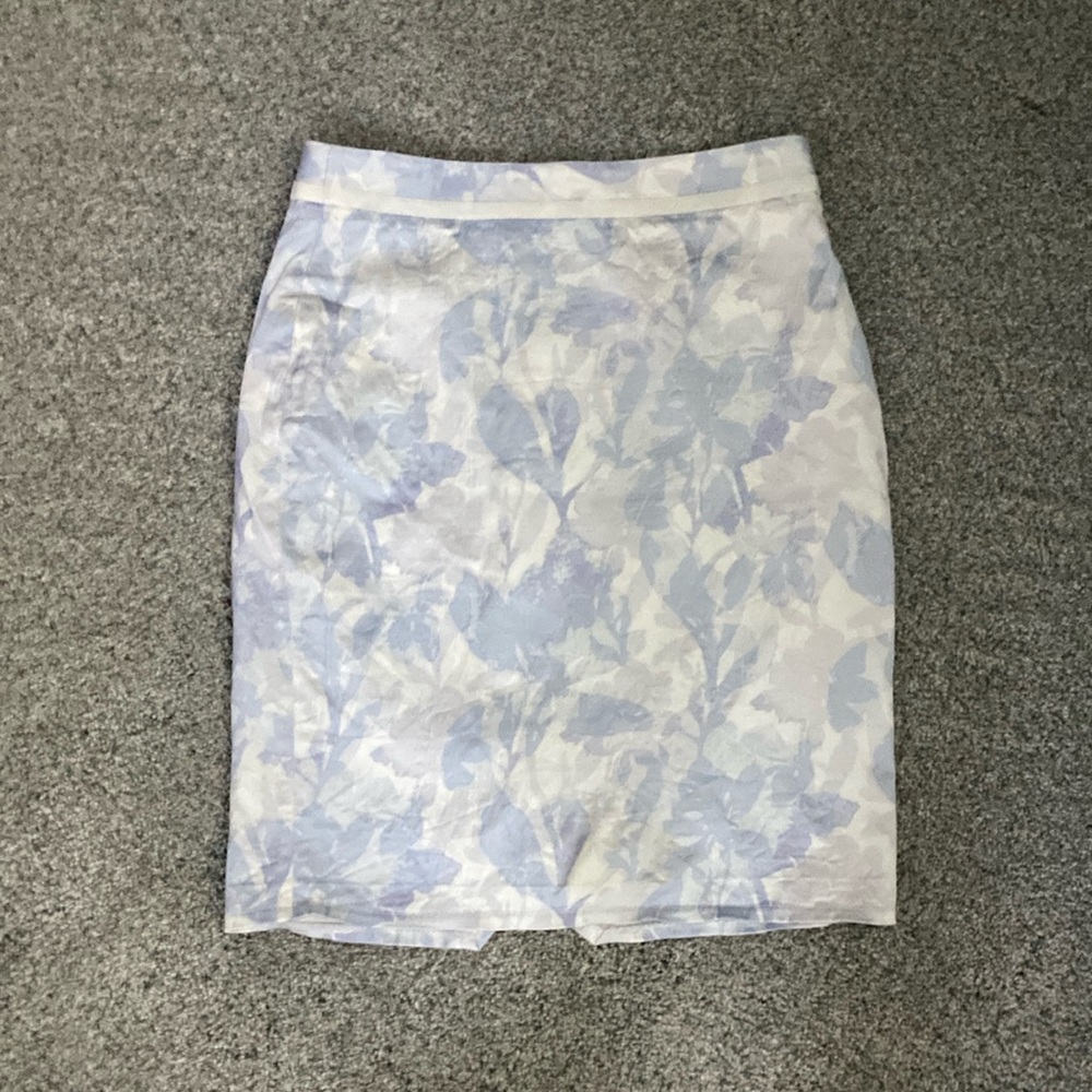 Banana Republic Blue and White Pencil Skirt